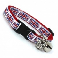 Long Union Jack Large Cat Collar
